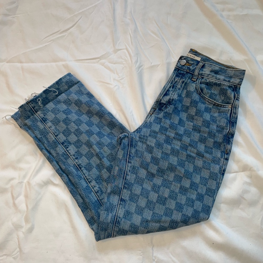 Checkered slim fit pacsun jeans